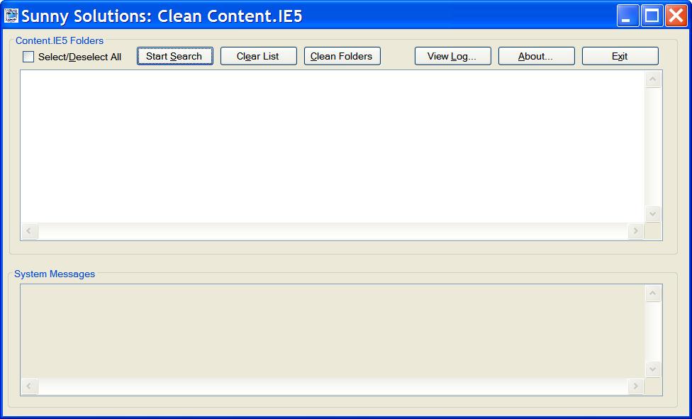 CleanContentIE5 Application Screenshot